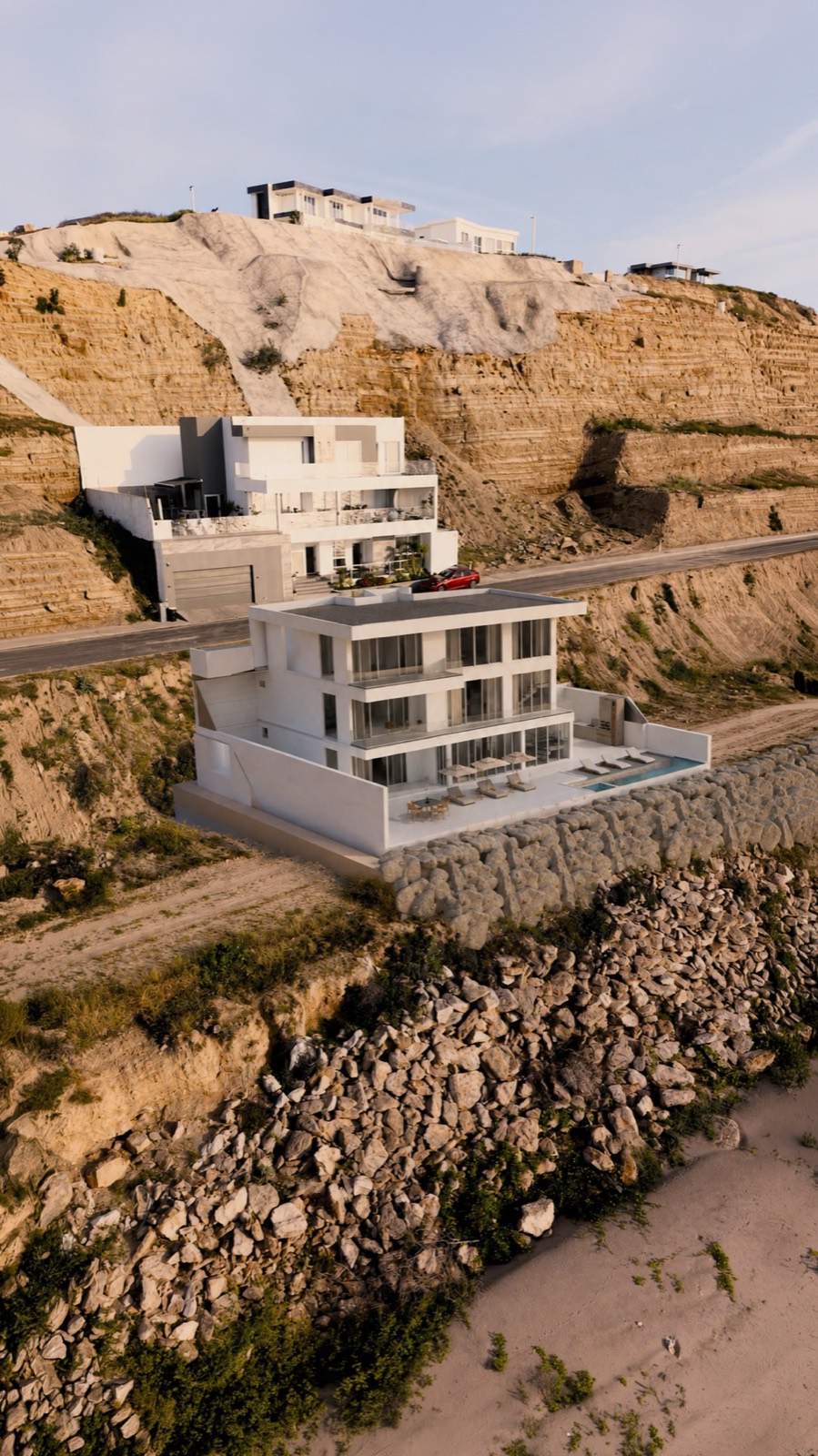 Rendering of Casa Zafiro on the beach at Playa Alta